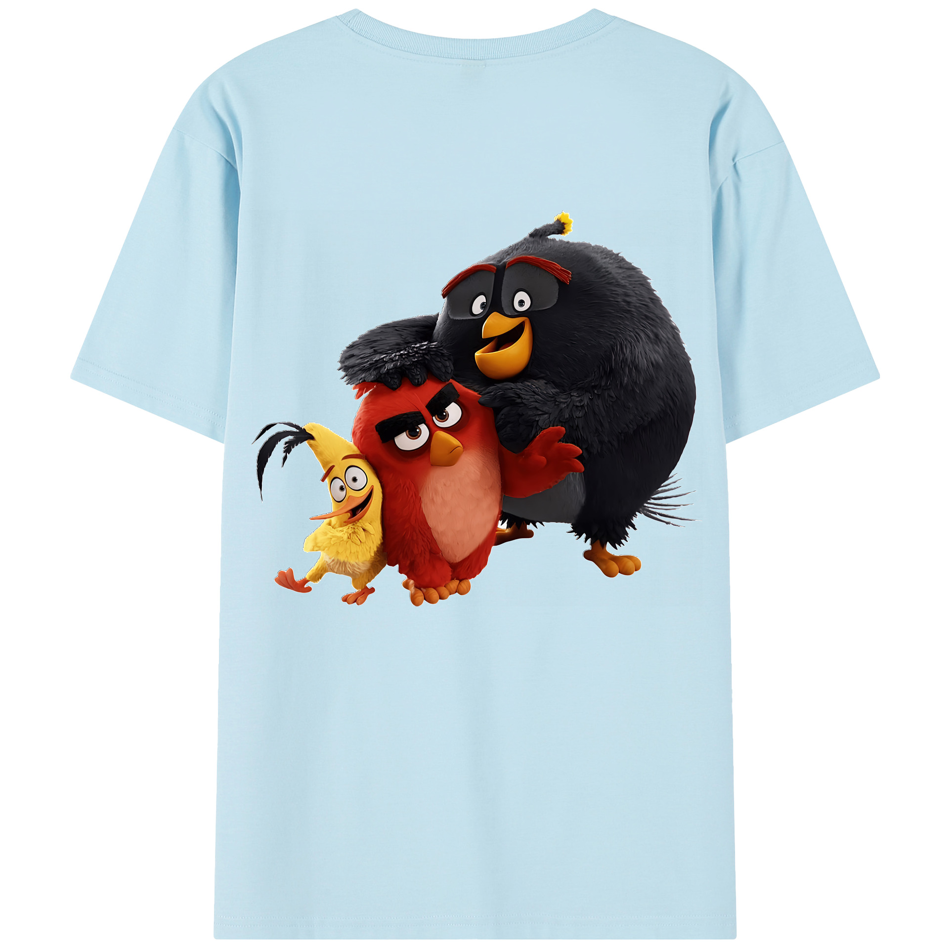 （画像用） Angry Birds アングリーバード 綿100％半袖Tシャツ（背面プリント）